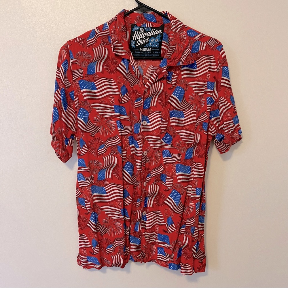 American Flag Hawaiian Shirt
